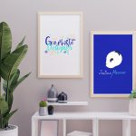 Two Poster Frame mockup in living room interior